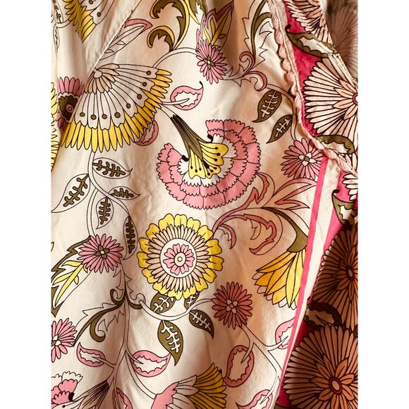 Crown & Ivy Women's Floral Long Sleeve Shirt V-Neck Flared Sleeves Size M - Picture 3 of 7